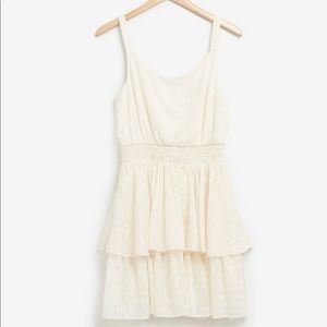 Express Tiered Metallic Dress